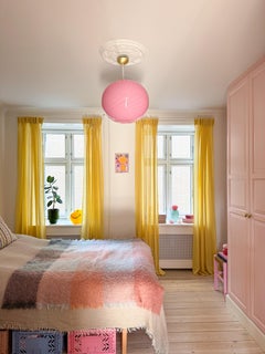 Big Murano Candy Oval Pendant Bubble Gum Swirl D: 40 cm