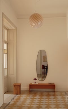 Big Murano Candy Pendant Caramel/Cream Swirl D:40 cm