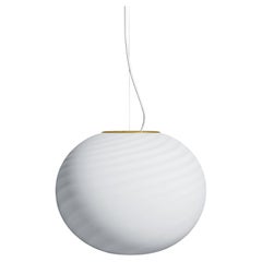 Big Murano Candy Anhänger White Swirl D: 40 cm