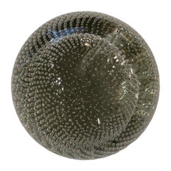 Big Murano glass sphere with bubbles, Italian , 1950 Sign: 35316