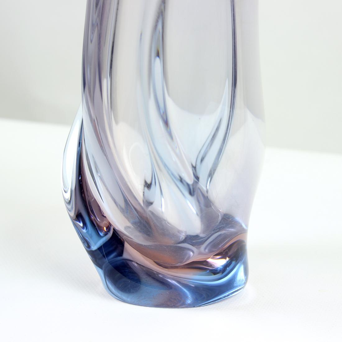 Verre d'art Grand vase en verre de Murano par Hospodka, Tchécoslovaquie, années 1960 en vente