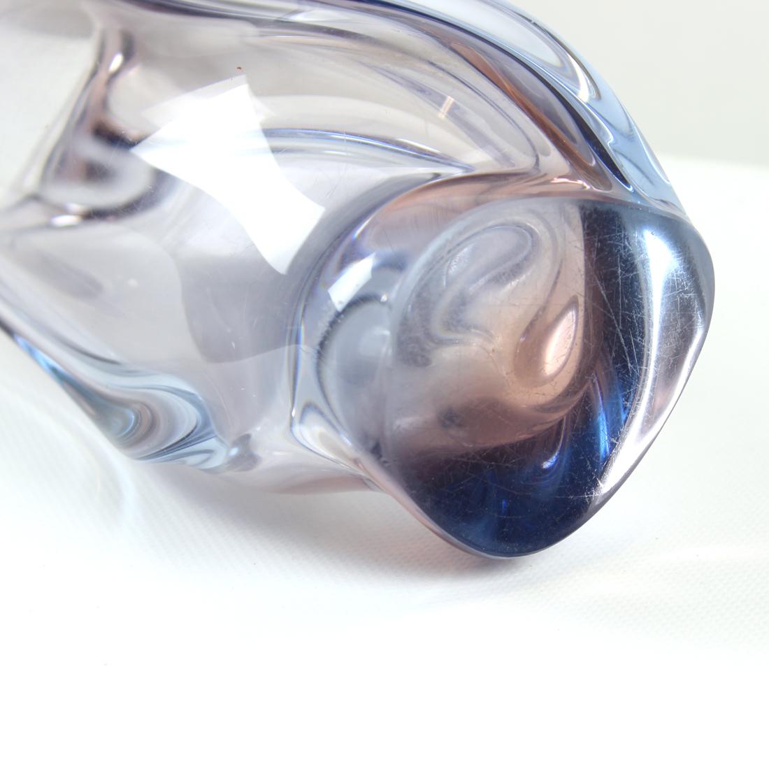 Grande vaso in vetro di Murano di Bigli, Cecoslovacchia 1960 in vendita 3