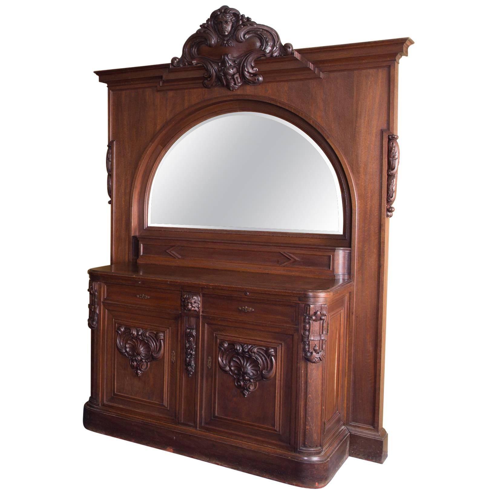 Big Neo Renaissance Mirror Buffet, Late 19th Century