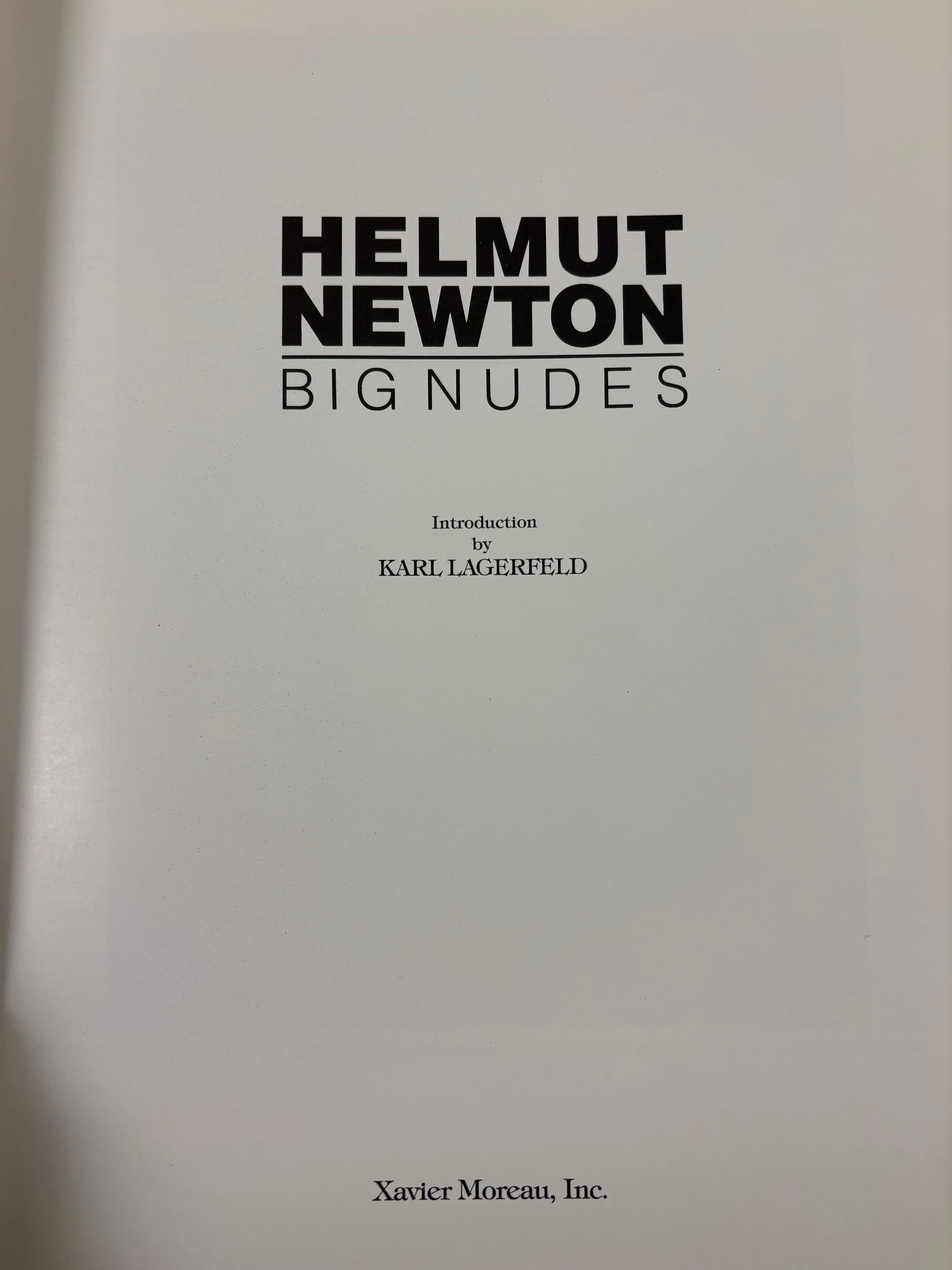 Big Nudes by Helmut Newton, Introduction by Karl Lagerfeld 1982 First Edition In Good Condition In Stamford, CT
