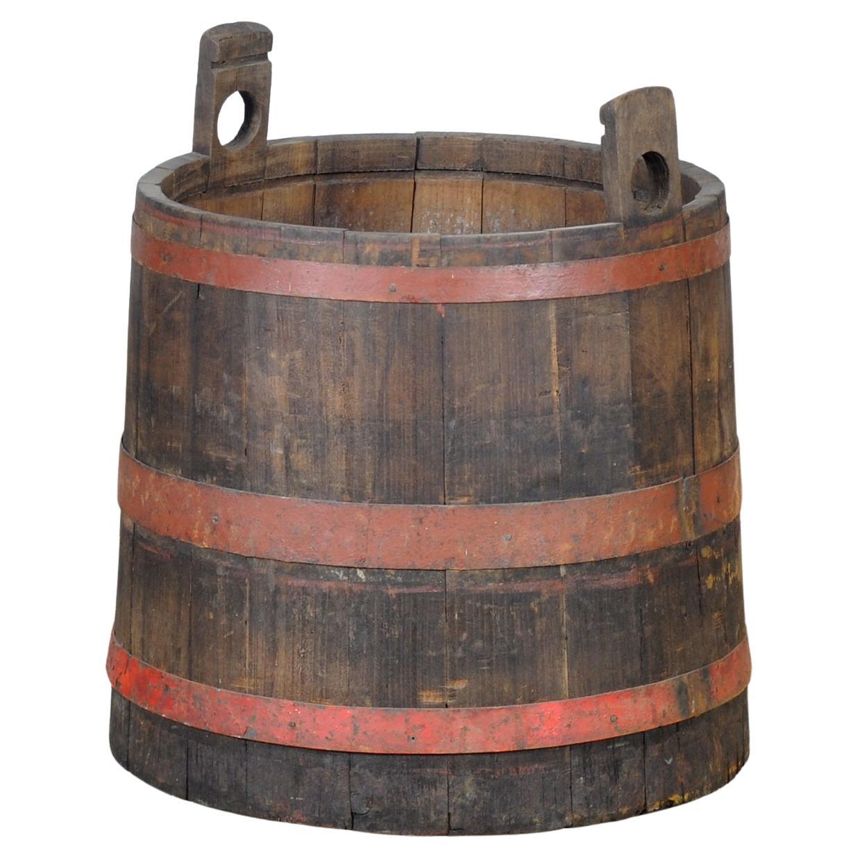 Big Oak barrel/planter, circa 1910