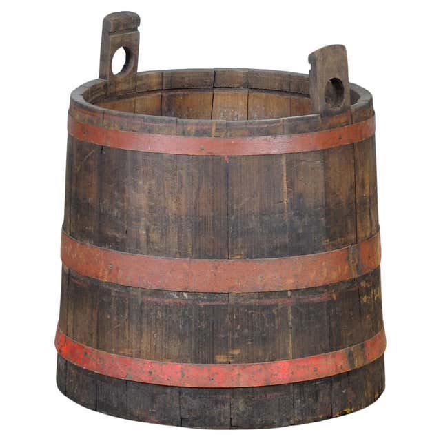 Good Size Oak Brewery Barrel, Table, Log Bin or Christmas Tree For Sale
