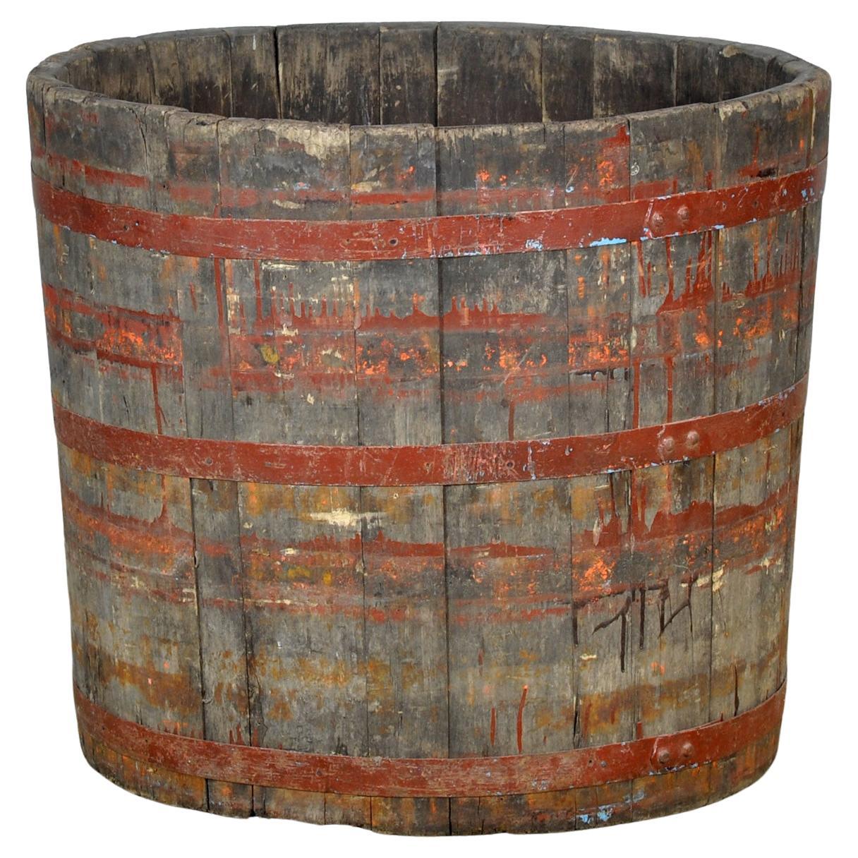 Big Oak barrel/planter, circa 1910