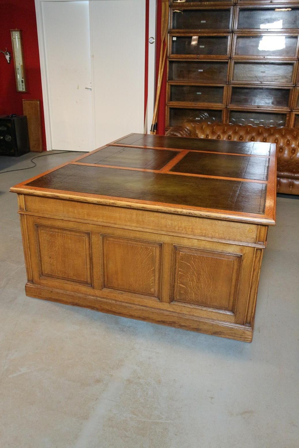 large oak desk
