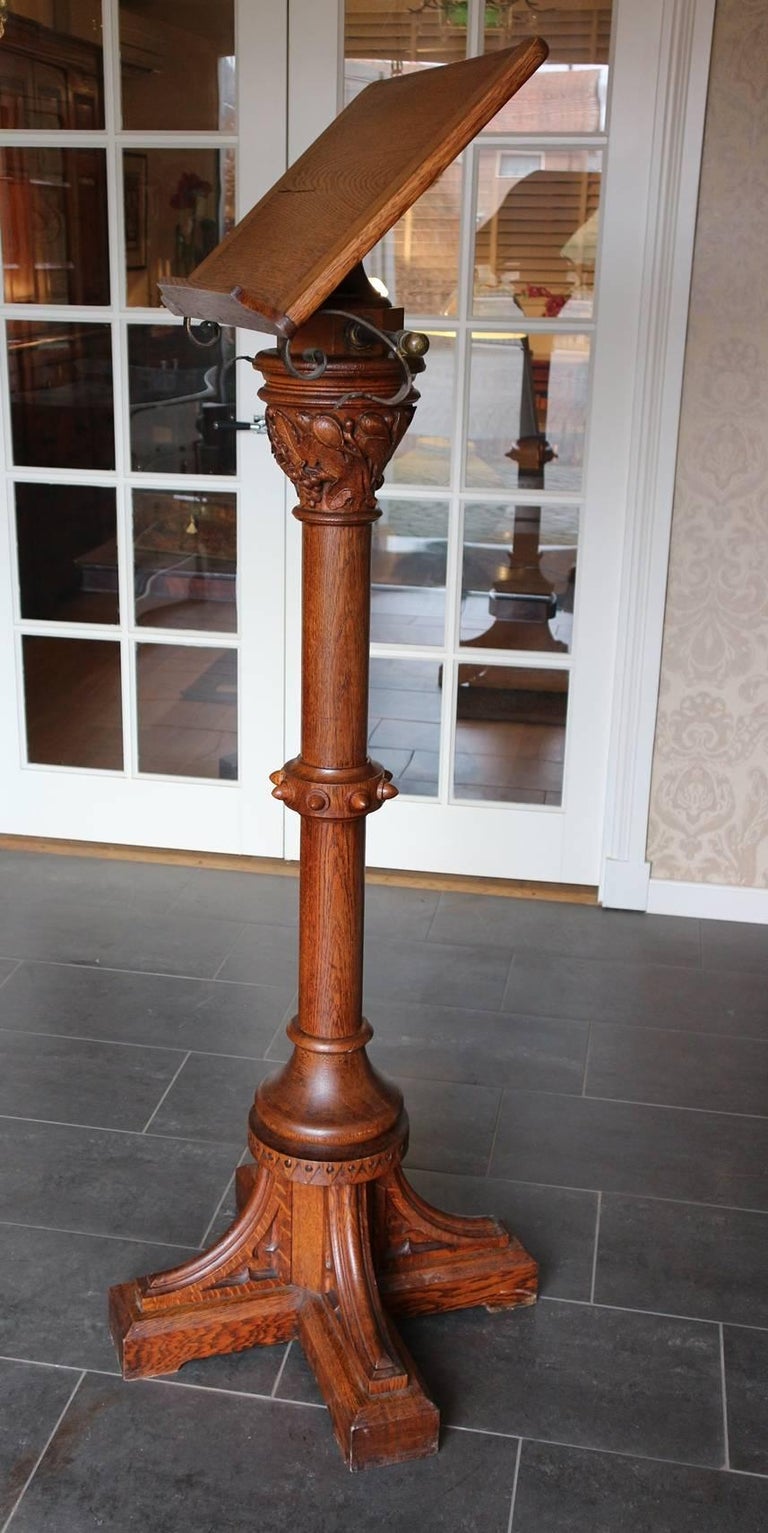 Big Oak Reading Stand or Book Stand at 1stDibs wooden floor book