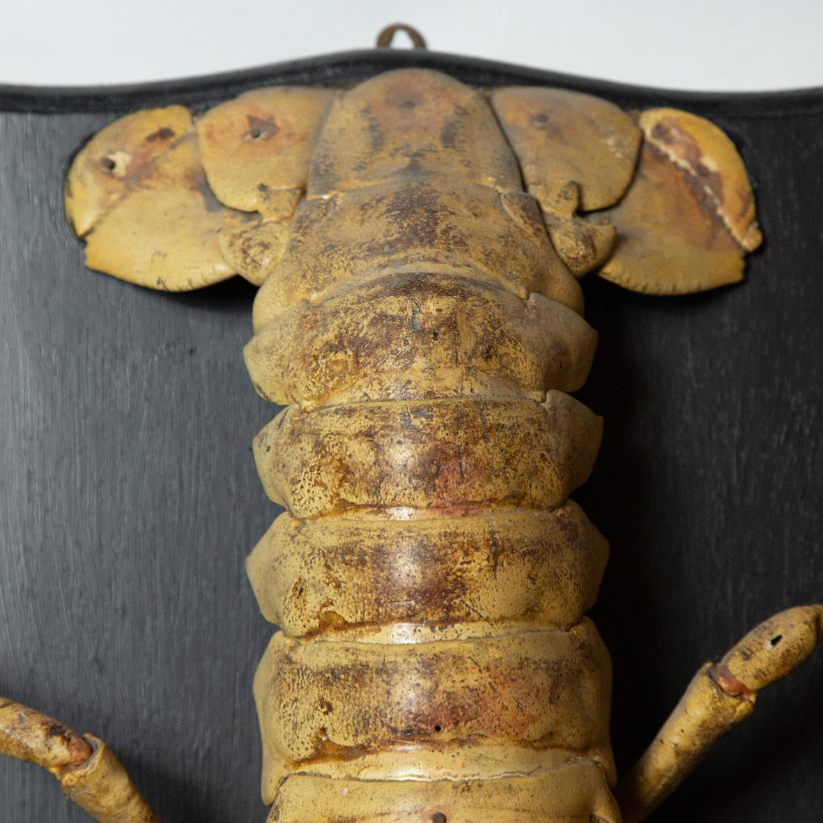 20th Century Big Ol' Lobster 'Vintage Hundred Year Old Lobster on Wood Plaque'