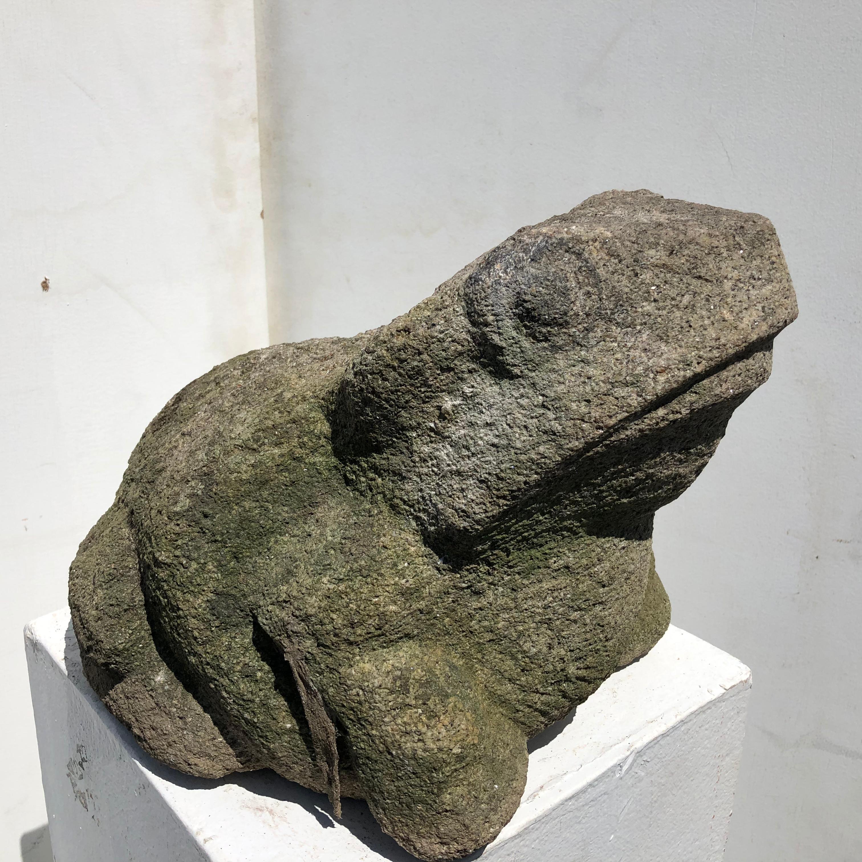 Big Old Japanese Stone Garden Frog Brings Joy and Soul to Your Sacred Space 3