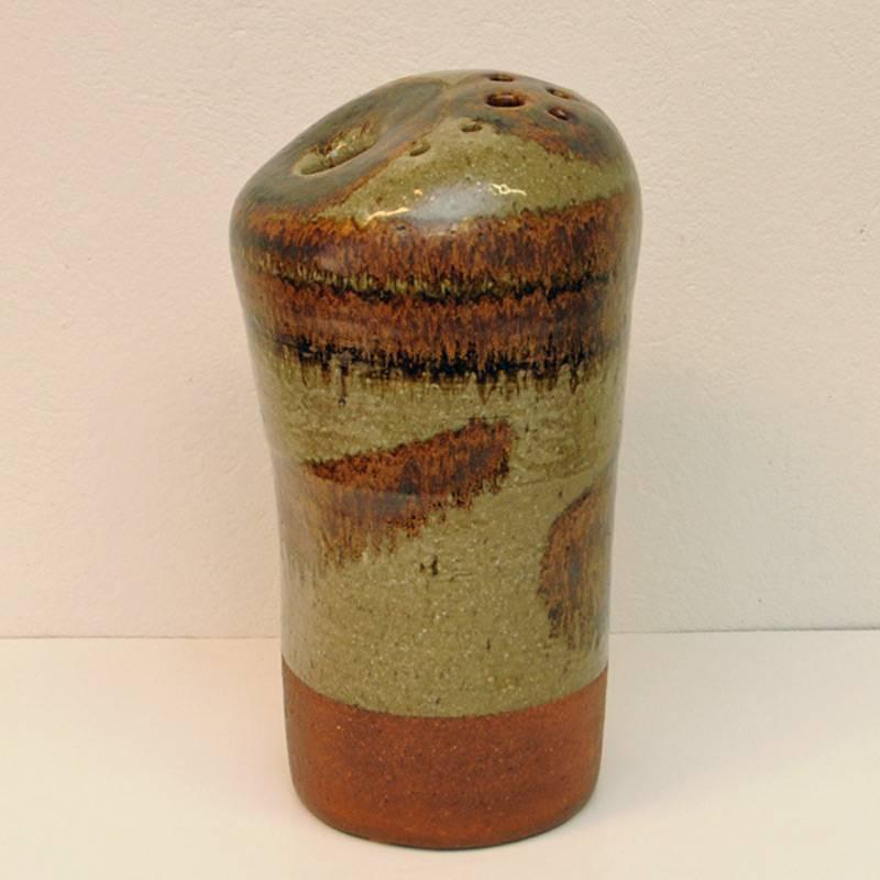 Scandinavian Modern Big One of a Kind Ceramic Vase from the 1960s in Multi-Color, Norway