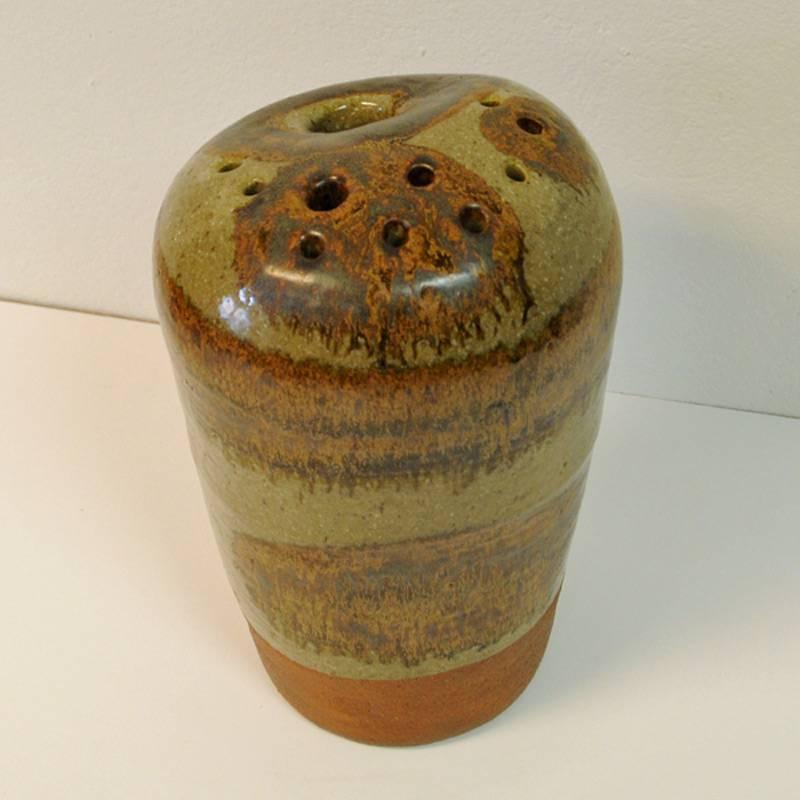 Mid-20th Century Big One of a Kind Ceramic Vase from the 1960s in Multi-Color, Norway