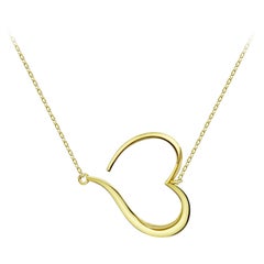Big Open Heart Chain Necklace