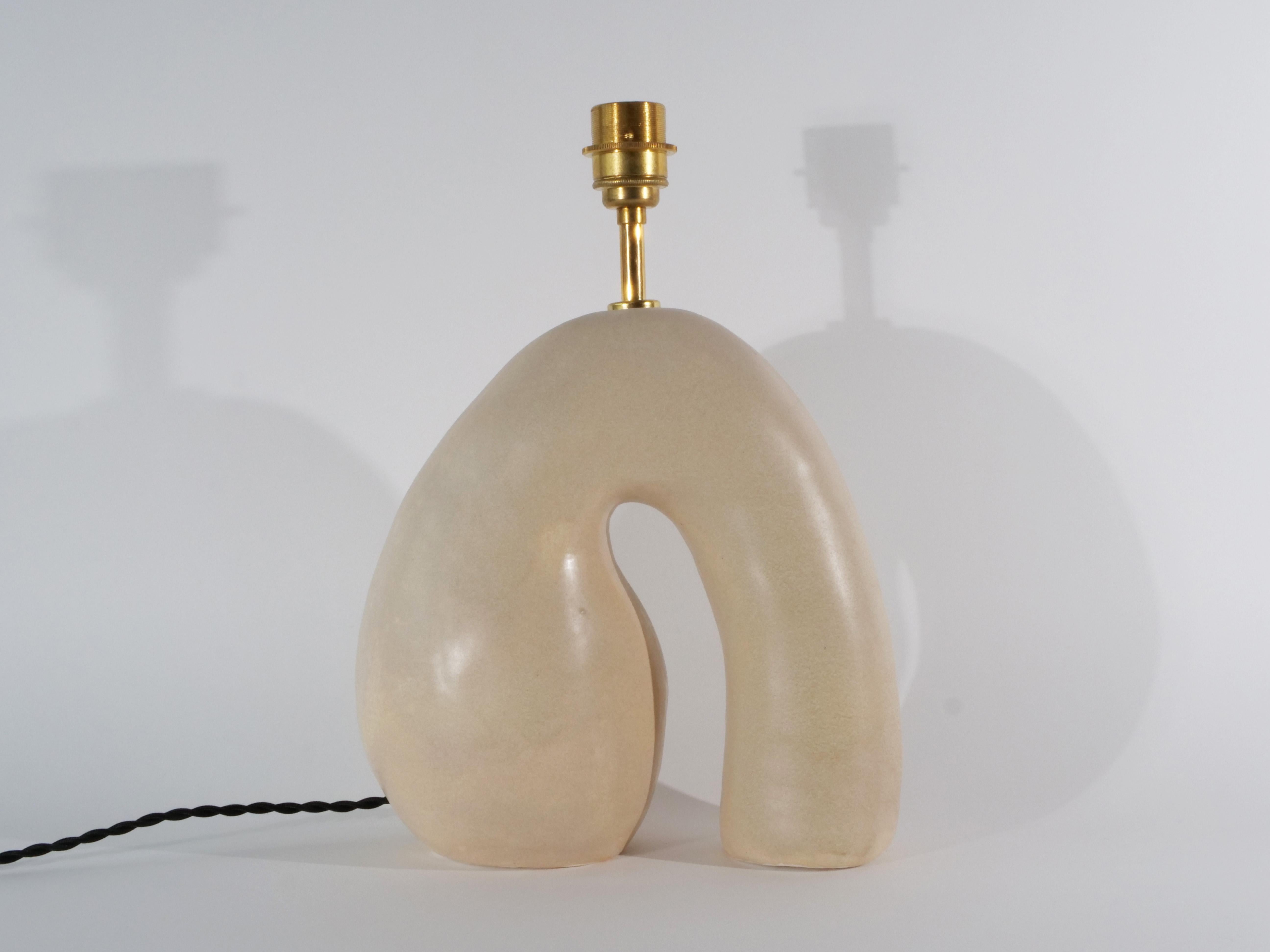 Glazed Big Opposée, Handmade Ceramic Lamp For Sale