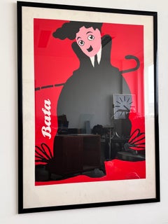 BIG Original Charlie chaplin poster by Claudio Oliveira - Baťa , 1992