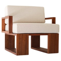 Betu Outdoor Chair, Maverick Big Oudoor Lounge Chair, Natural Mahogany