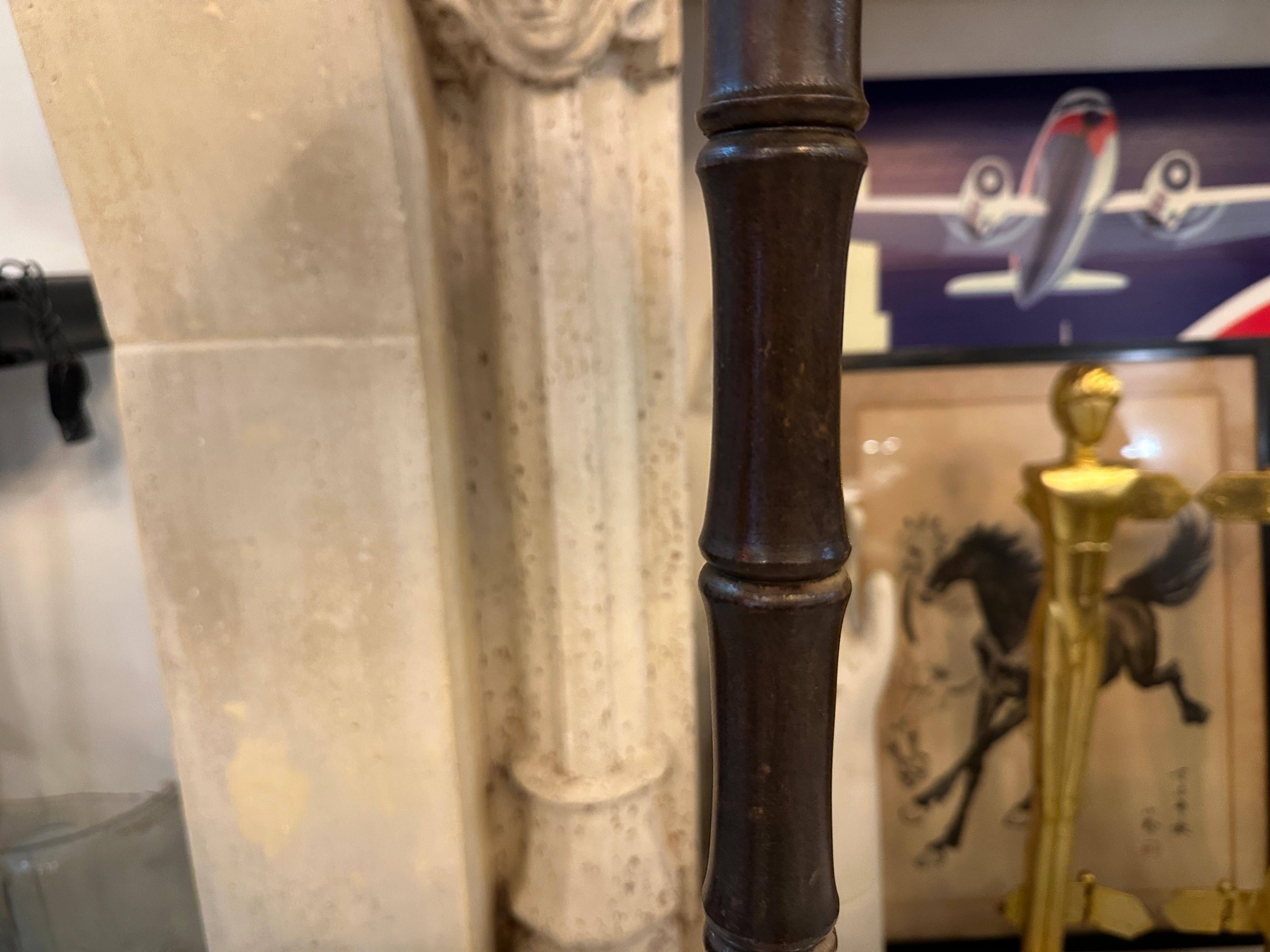 Grande coppia di lampade da tavolo Art Deco in legno e cromo, Francia in vendita 3