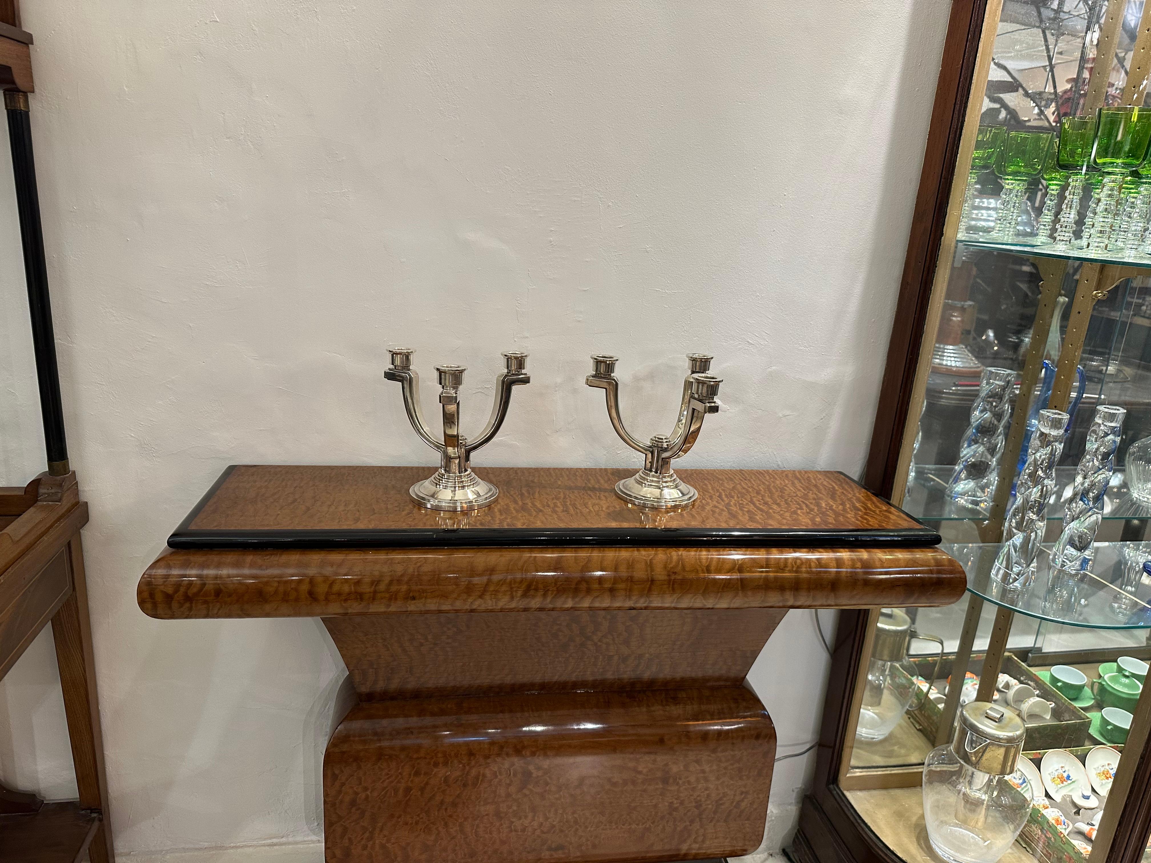 Coppia di candelabri, Art Deco, Segno: Francia in vendita 3