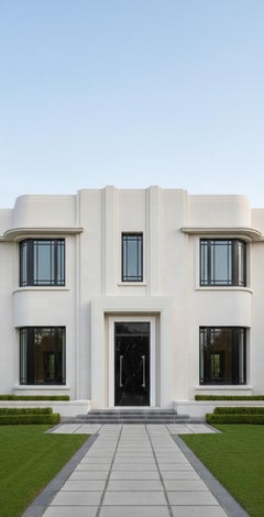 Big pair of door handles in chrome, 1925, France
