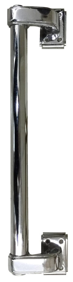 Big pair of door handles in chrome, 1930, France