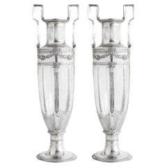 Grande coppia di vasi Orivit , Tedesco, Stile: Jugendstil, Art Nouveau, Liberty, 1895