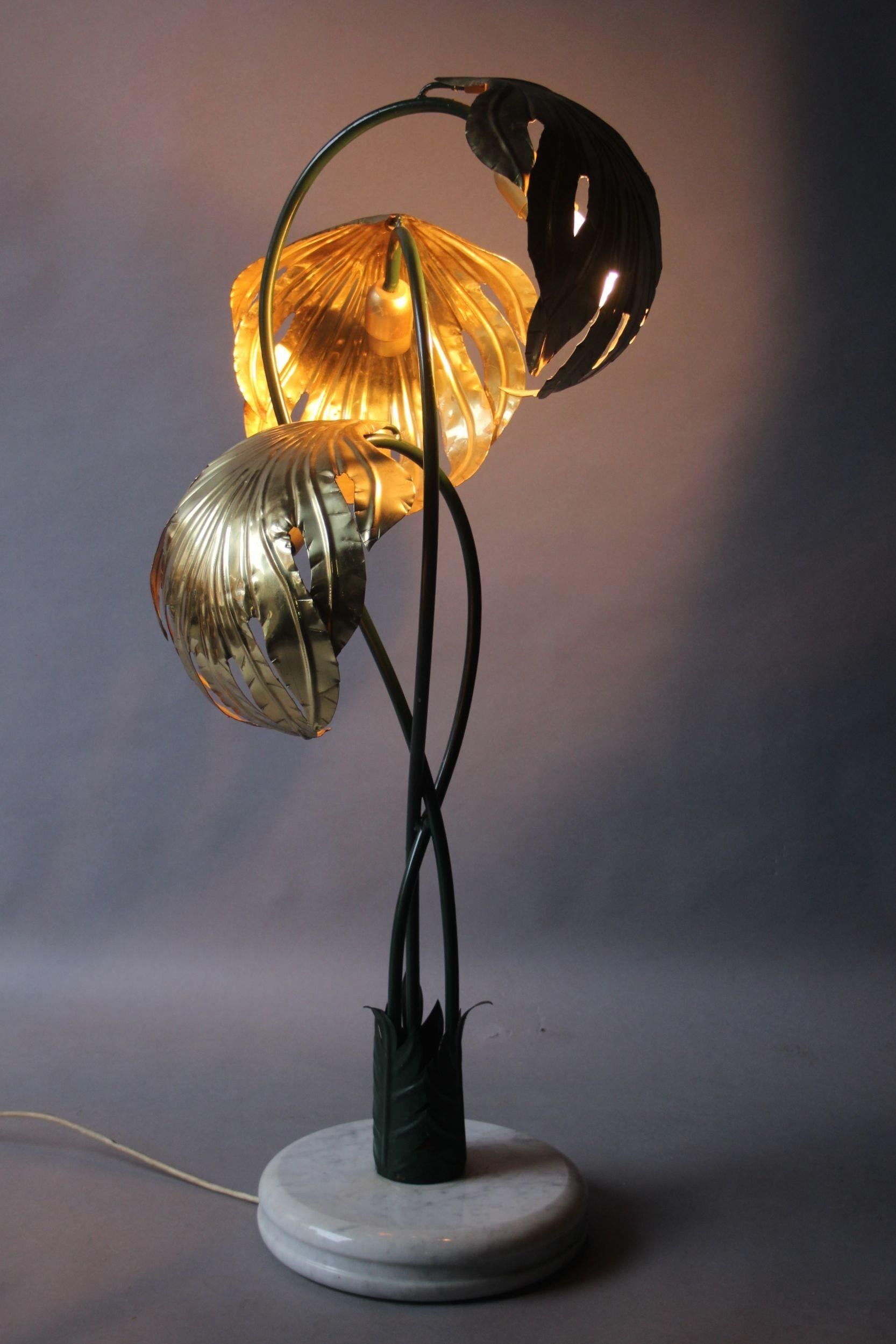 Italian Big Palm Table Lamp