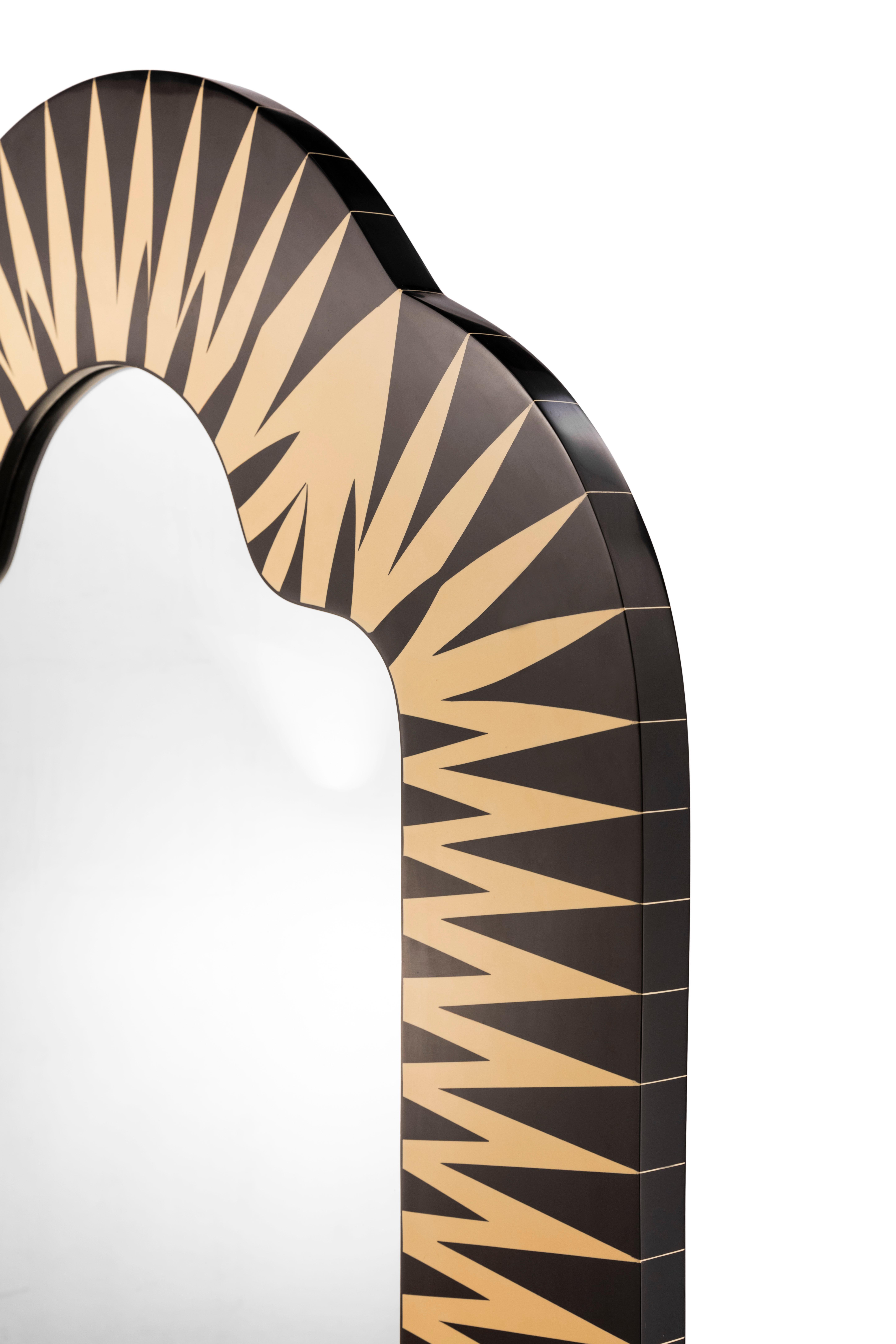 Modern Big Parade Wide Wall Console Mirror by Matteo Cibic For Sale