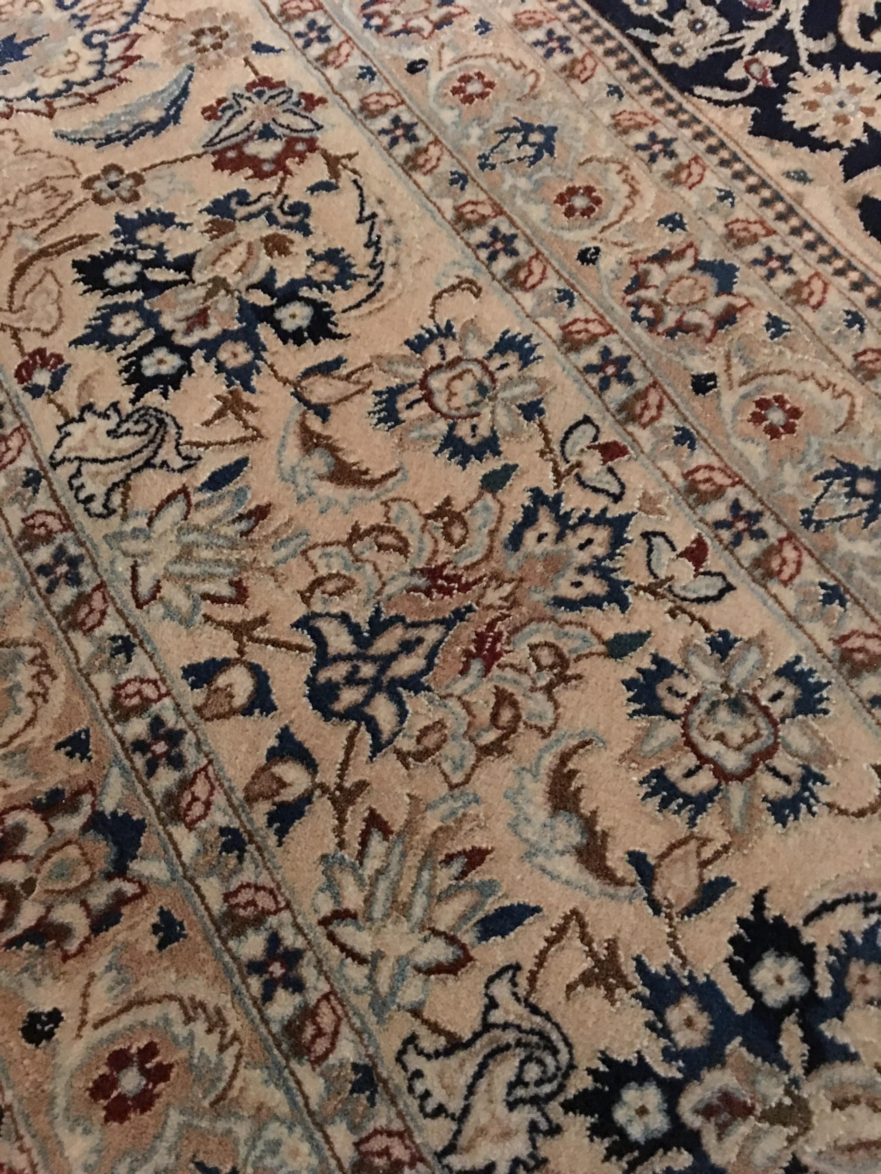 Big Persian Fine Wool and Silk Nain Rug 2