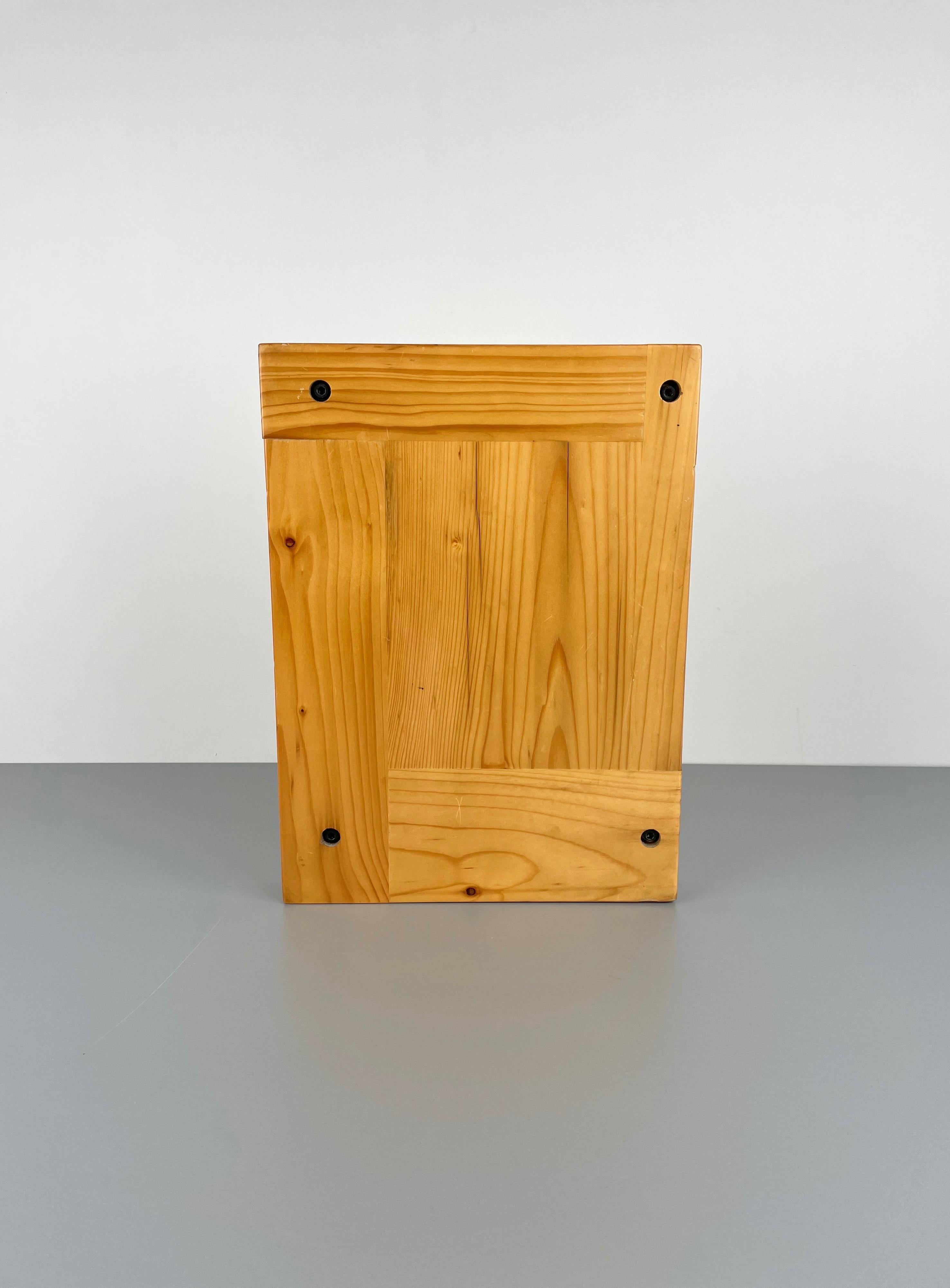 Big Picture Frame in Pine Wood & Steel by Felice Antonio Botta, Italy, 1970s 3