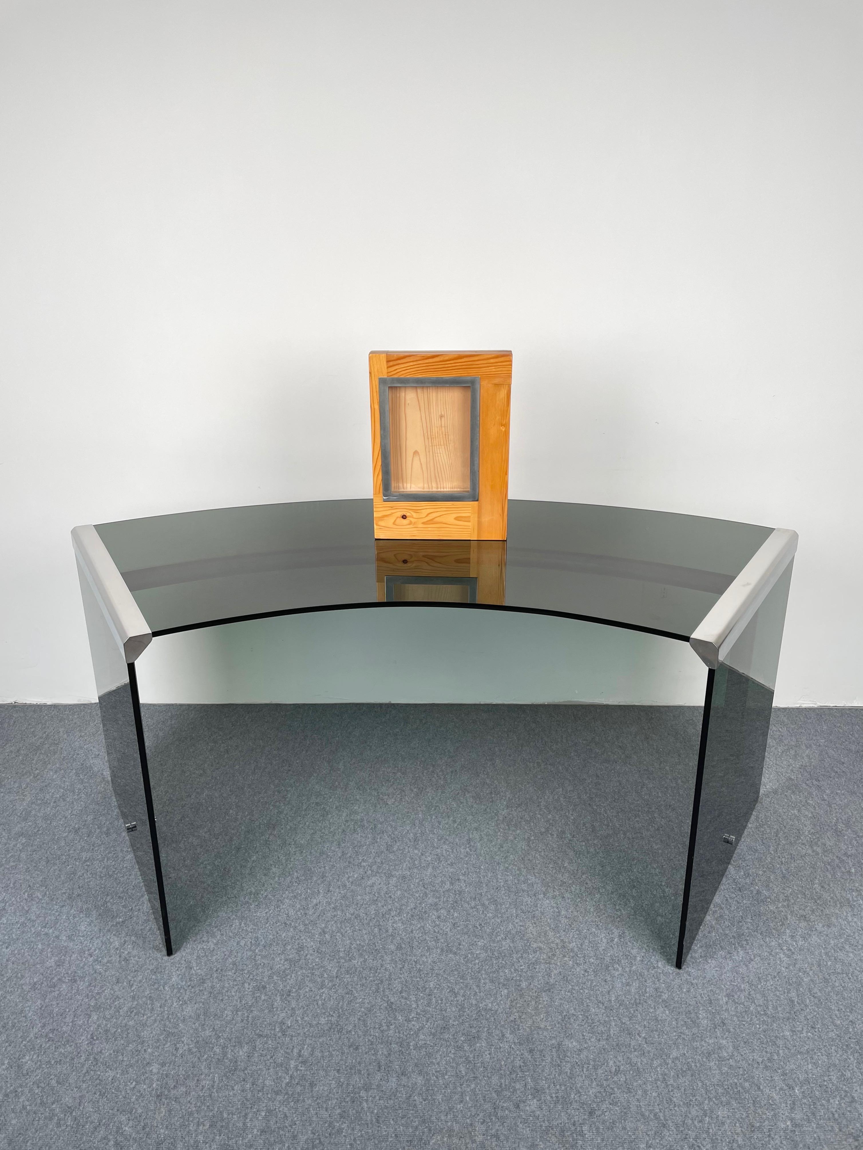 Big Picture Frame in Pine Wood & Steel by Felice Antonio Botta, Italy, 1970s 4