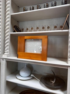 Großer Bilderrahmen aus Kiefernholz und Stahl von Felice Antonio Botta, Italien, 1970er Jahre