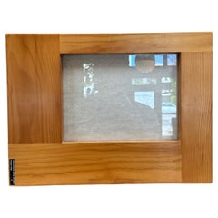 Gran marco de madera de pino y acero de Felice Antonio Botta, Italia, años 70