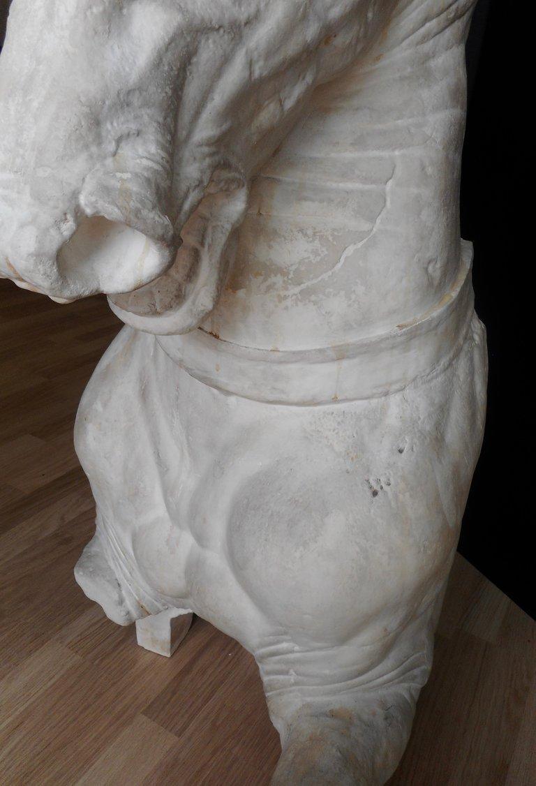 Classical Greek Big Plaster Sculpture of Phidias Horse, France