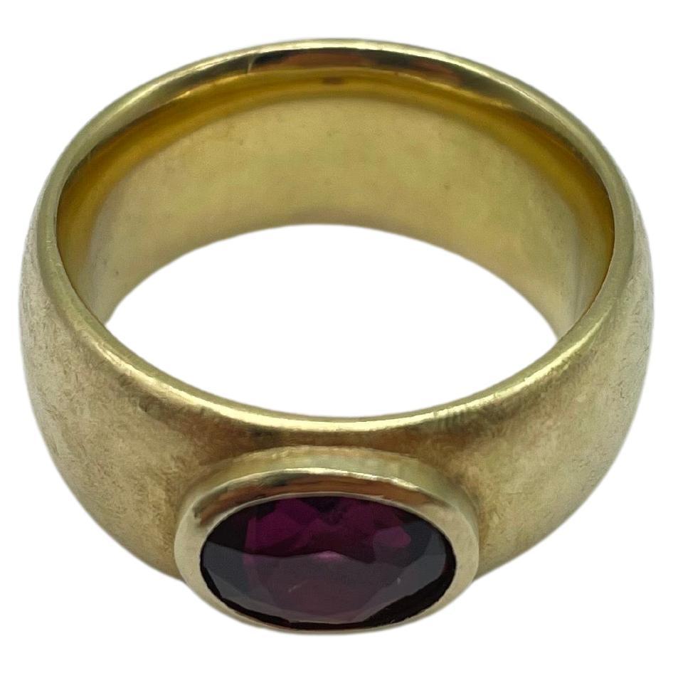 Men's Big powerful men ring with amethyst For Sale