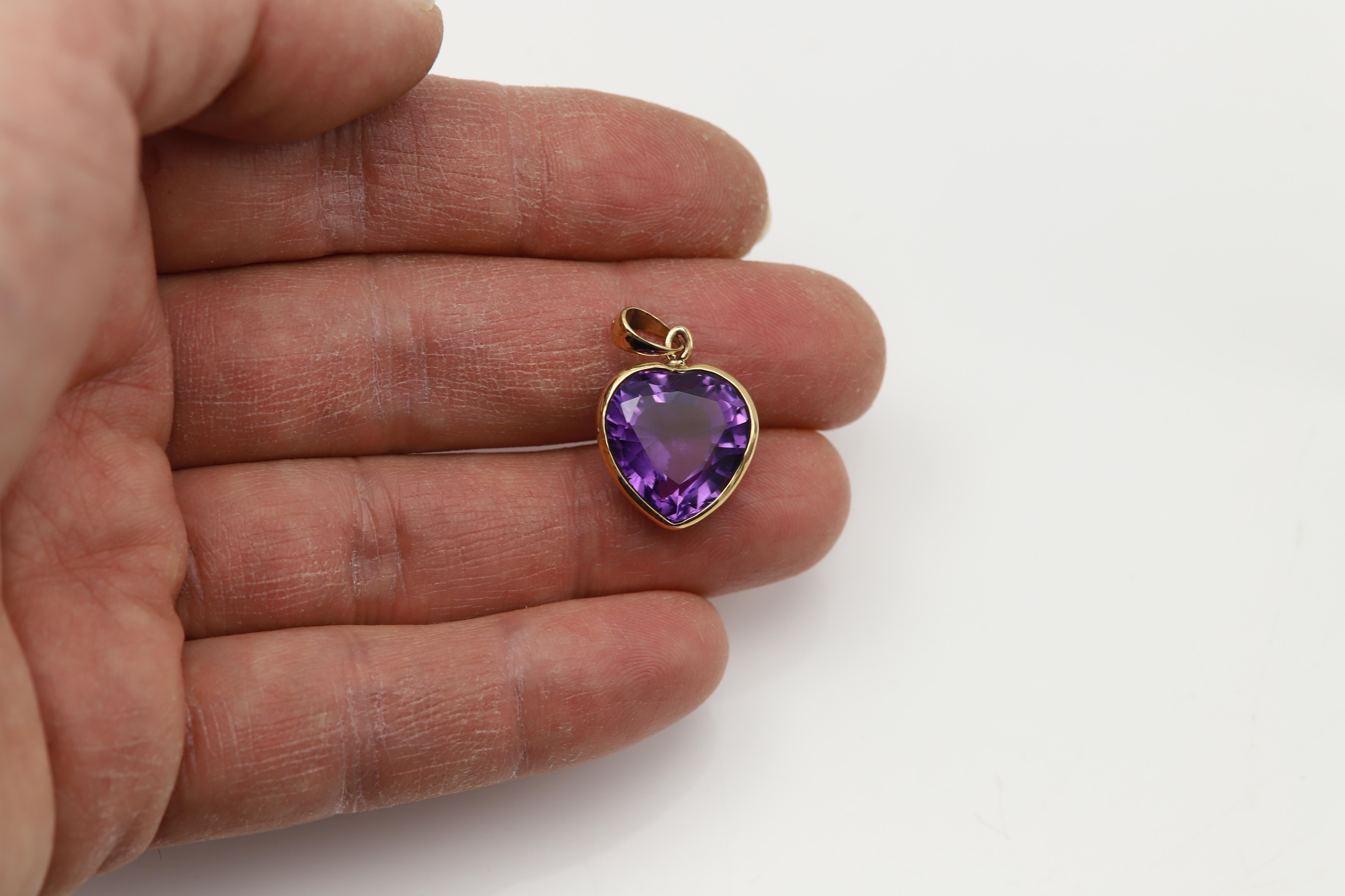 purple heart necklace