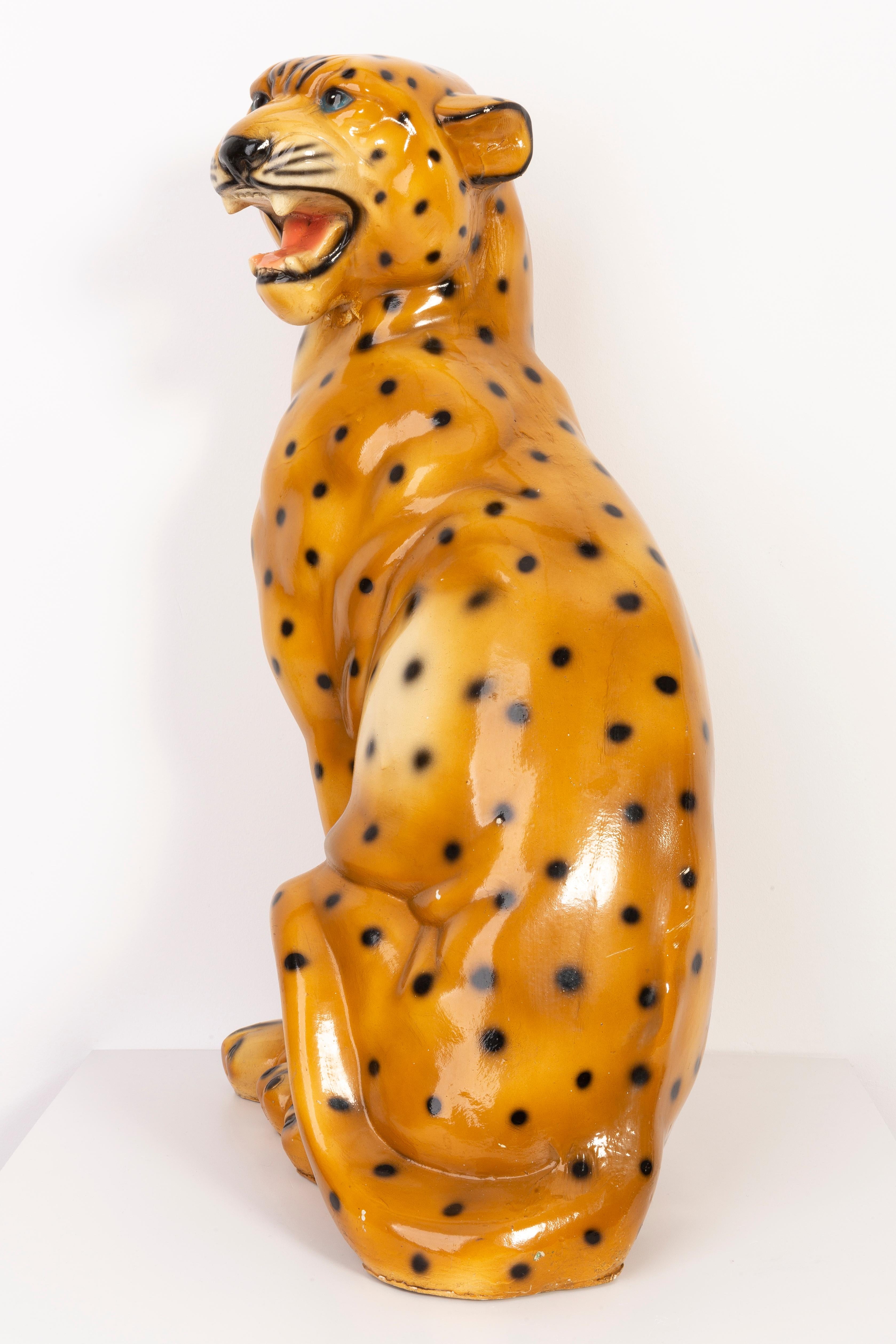 Italian ceramic, signatures, very good original vintage condition. Leopard was produced in 1960s in Italy.