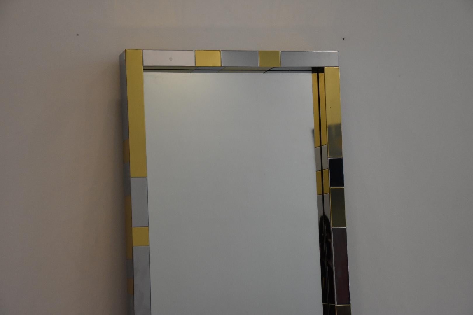 Steel Big rectangular mirror 