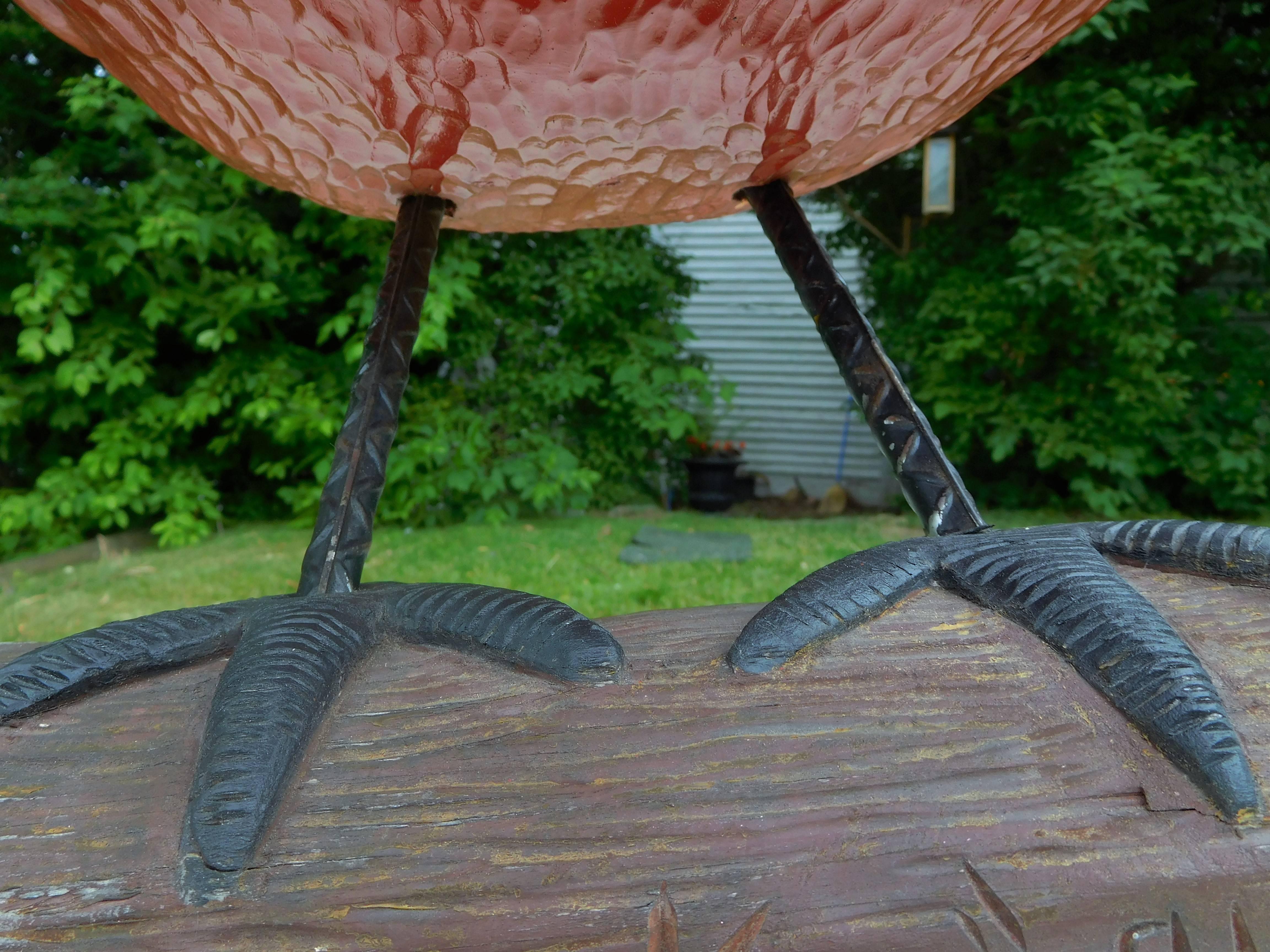 Big Red Bird, Oversized Folk Art Sculpture by Stephen Huneck, 1994 Vermont For Sale 8