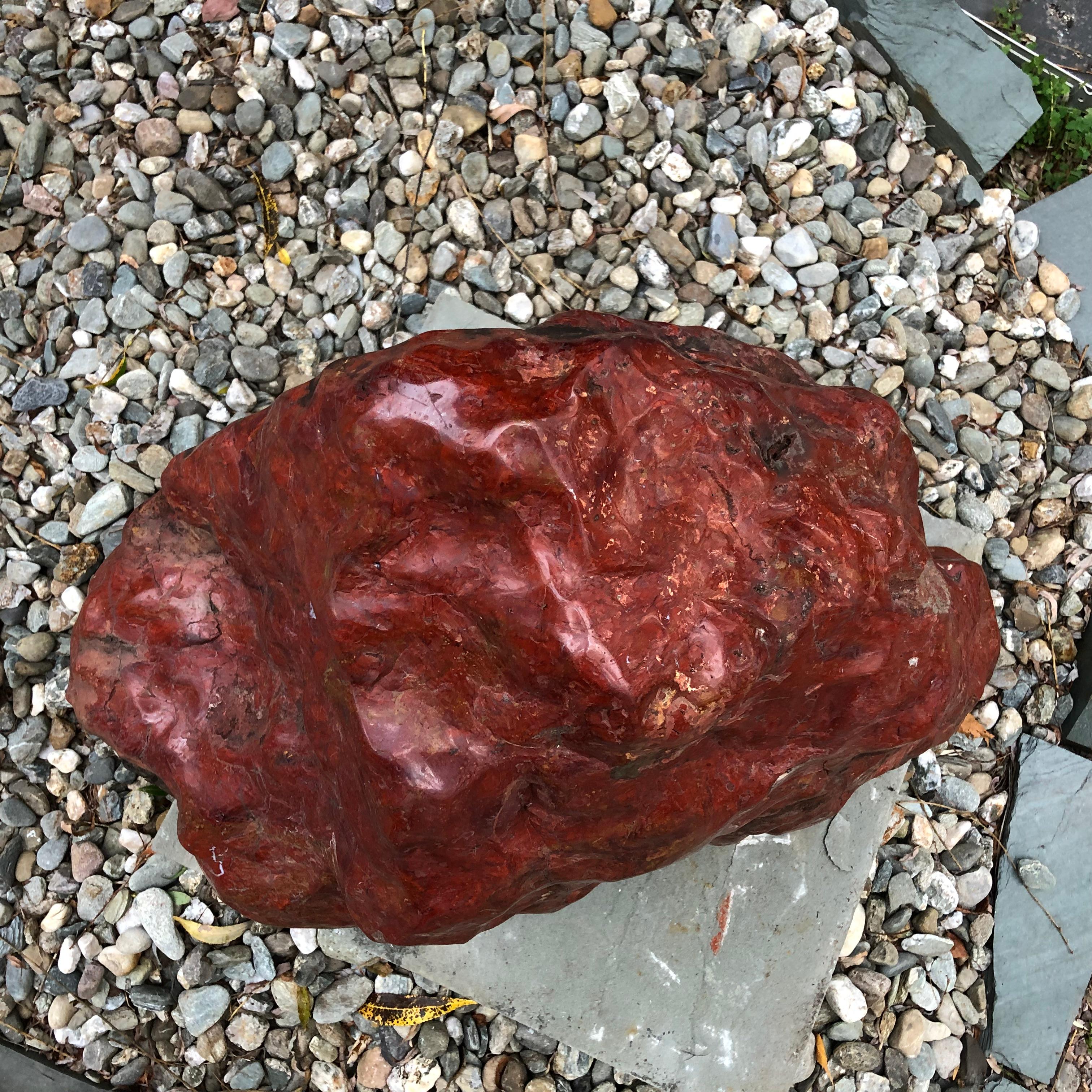 Big Red Natural Mountain Shape Scholar Viewing Stone, Spirit Rock Beauty 5