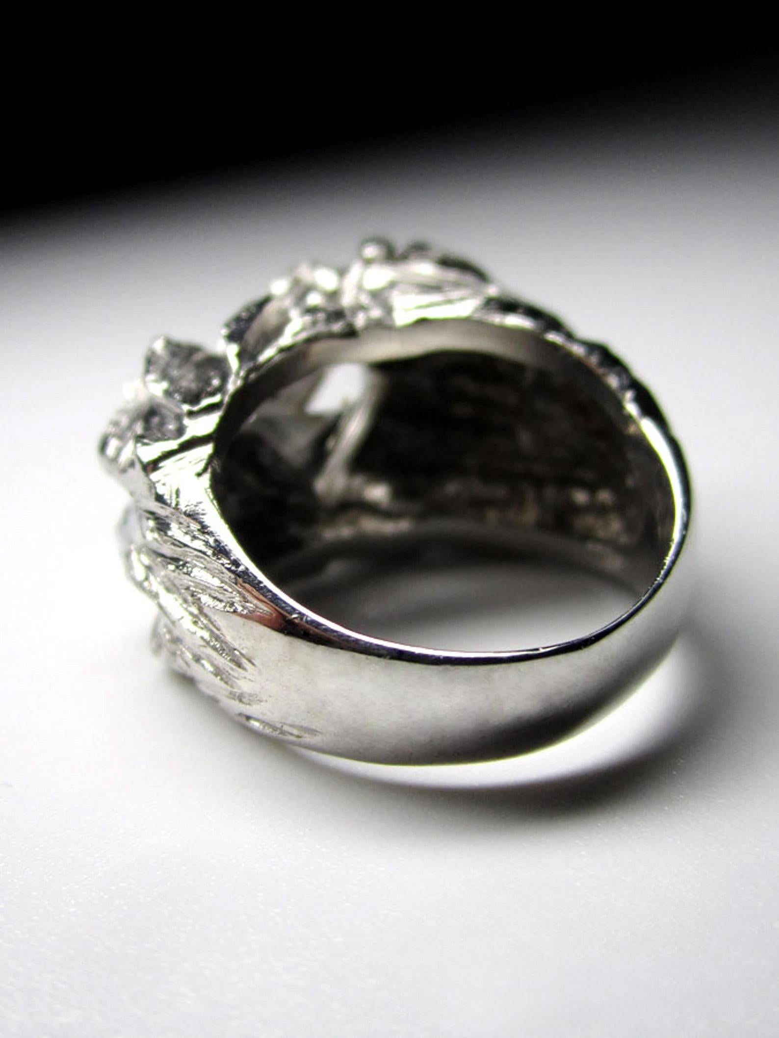 Anello d'argento con cristallo di rocca grande, taglio quadrato e fantasia, regalo di pietra preziosa in vendita 4
