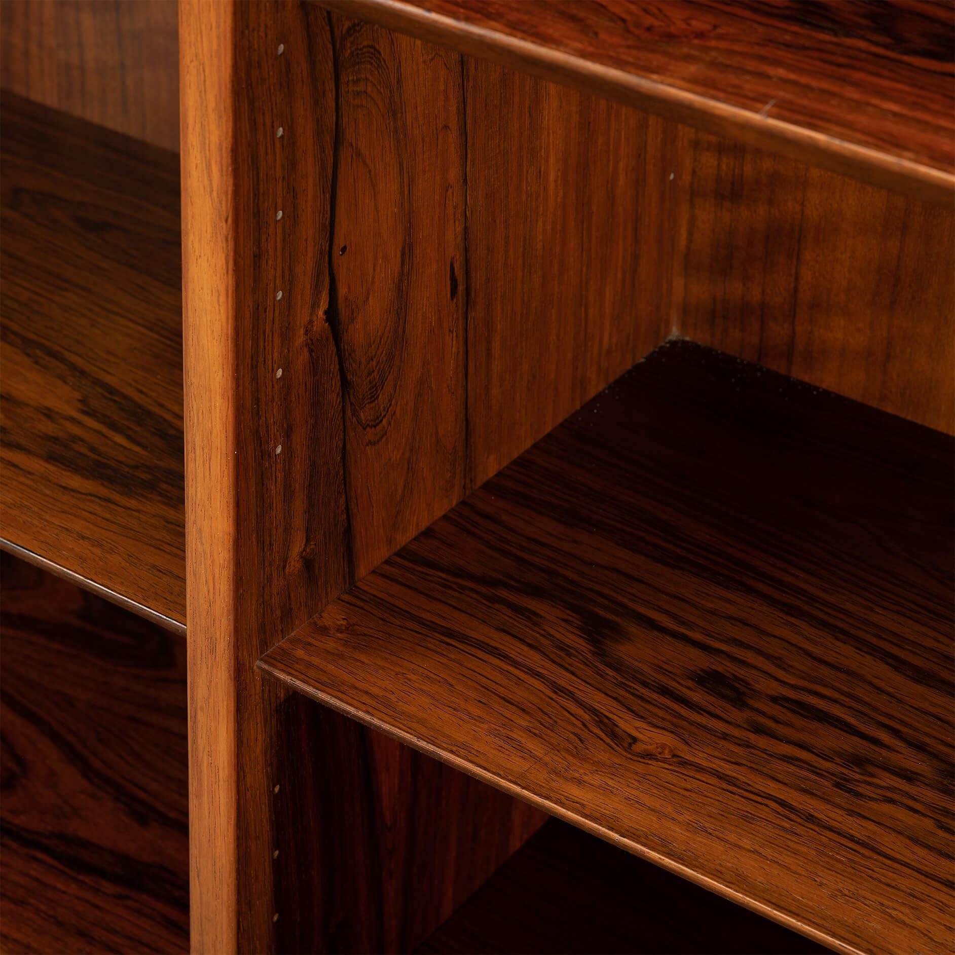 Veneer Big Rosewood Bookcase by Carlo Jensen for Hundevad & Co, 1960s