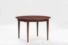 Large Rosewood Dining Table with Three Extensions Leaves