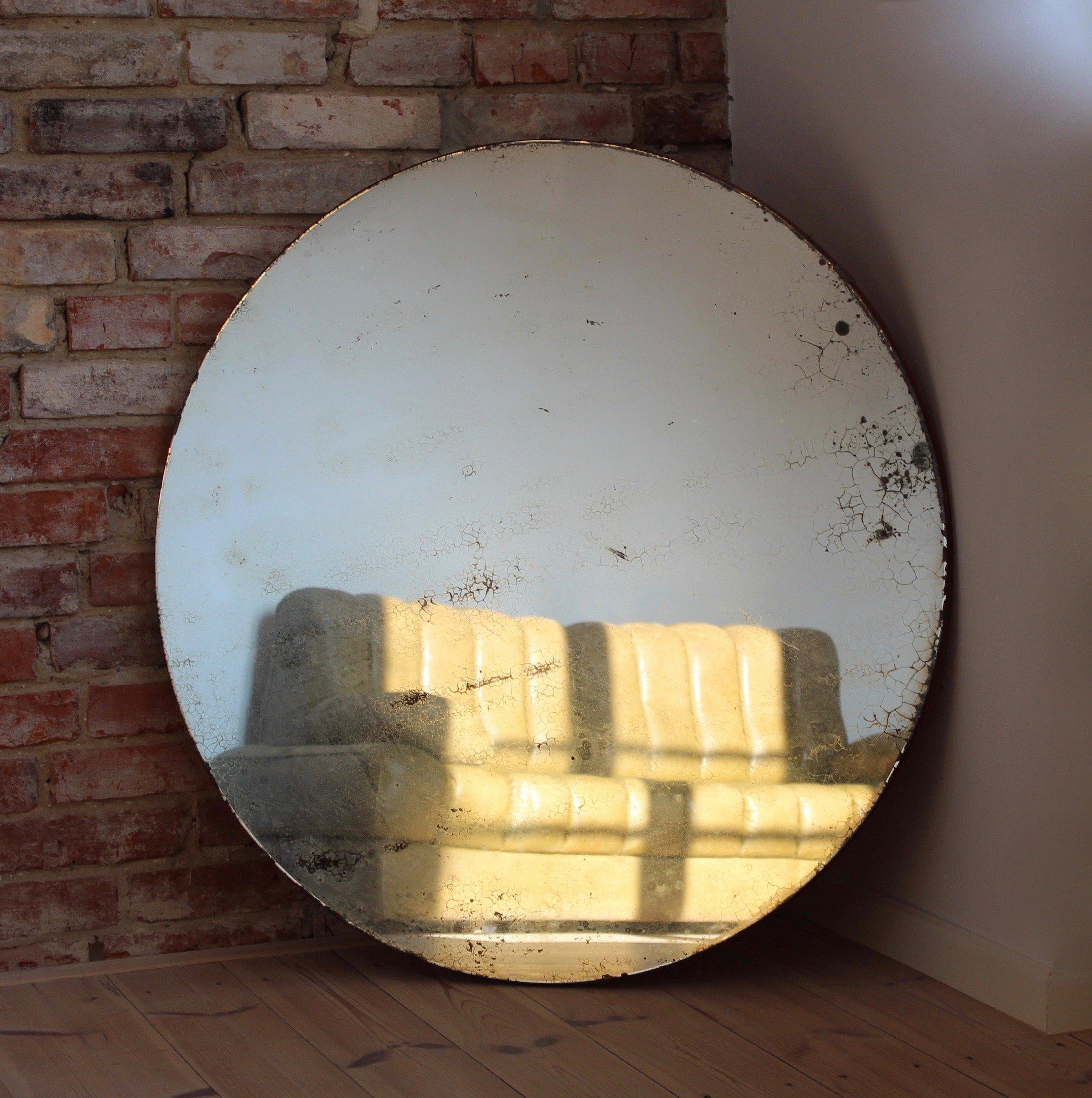 Big Round Mirror, Early 20th Century 8