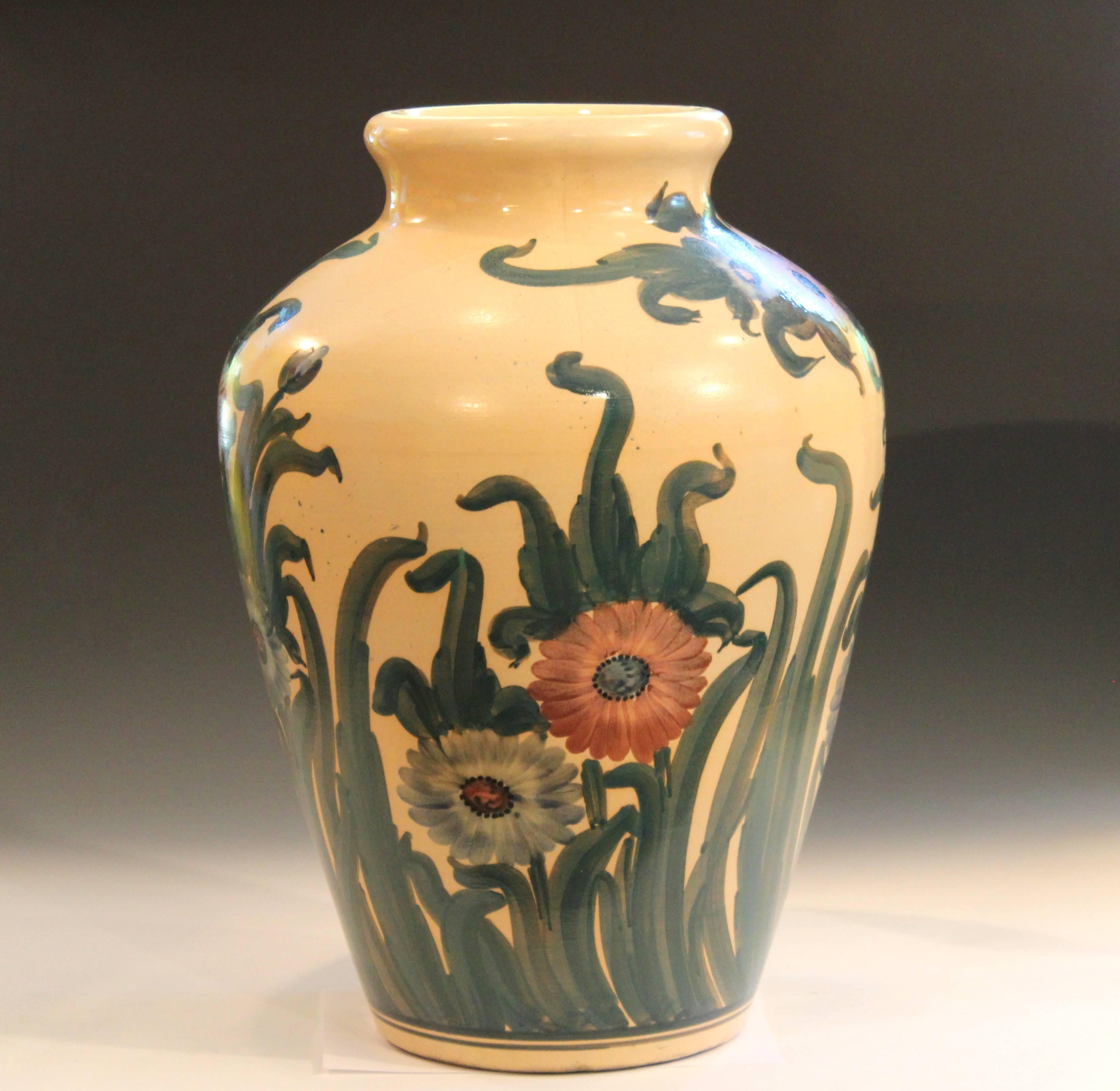 Huge and rare RRPCO Dedonatis vase, circa early 20th century. Measures: 23