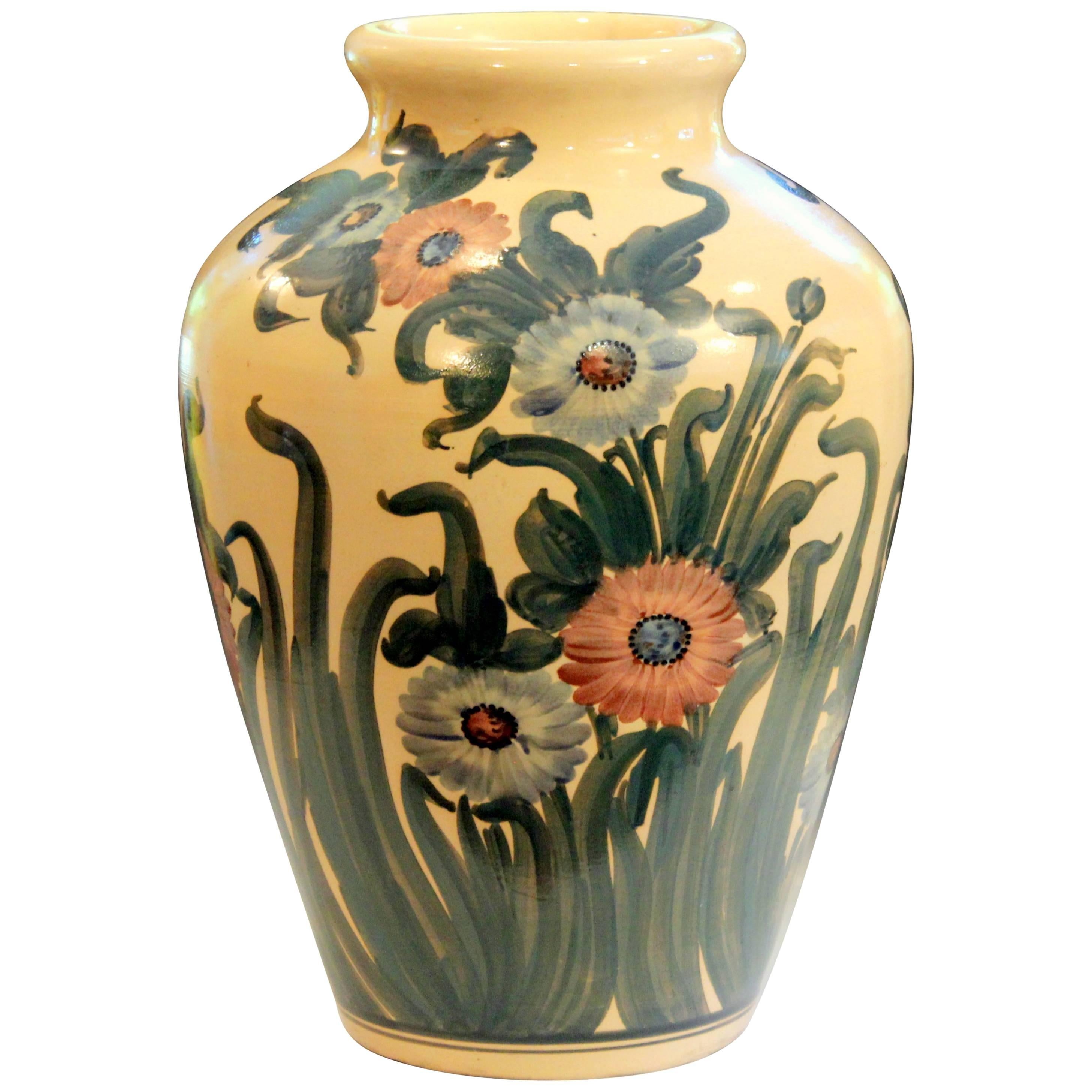 Big RRP Co Robinson Ransbottom Roseville Garden Urn Pottery Porch Floor Vase For Sale