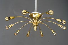 Gran chandelier sputnik Rupert Nikoll con 10 brazos viena alrededor de los años 50