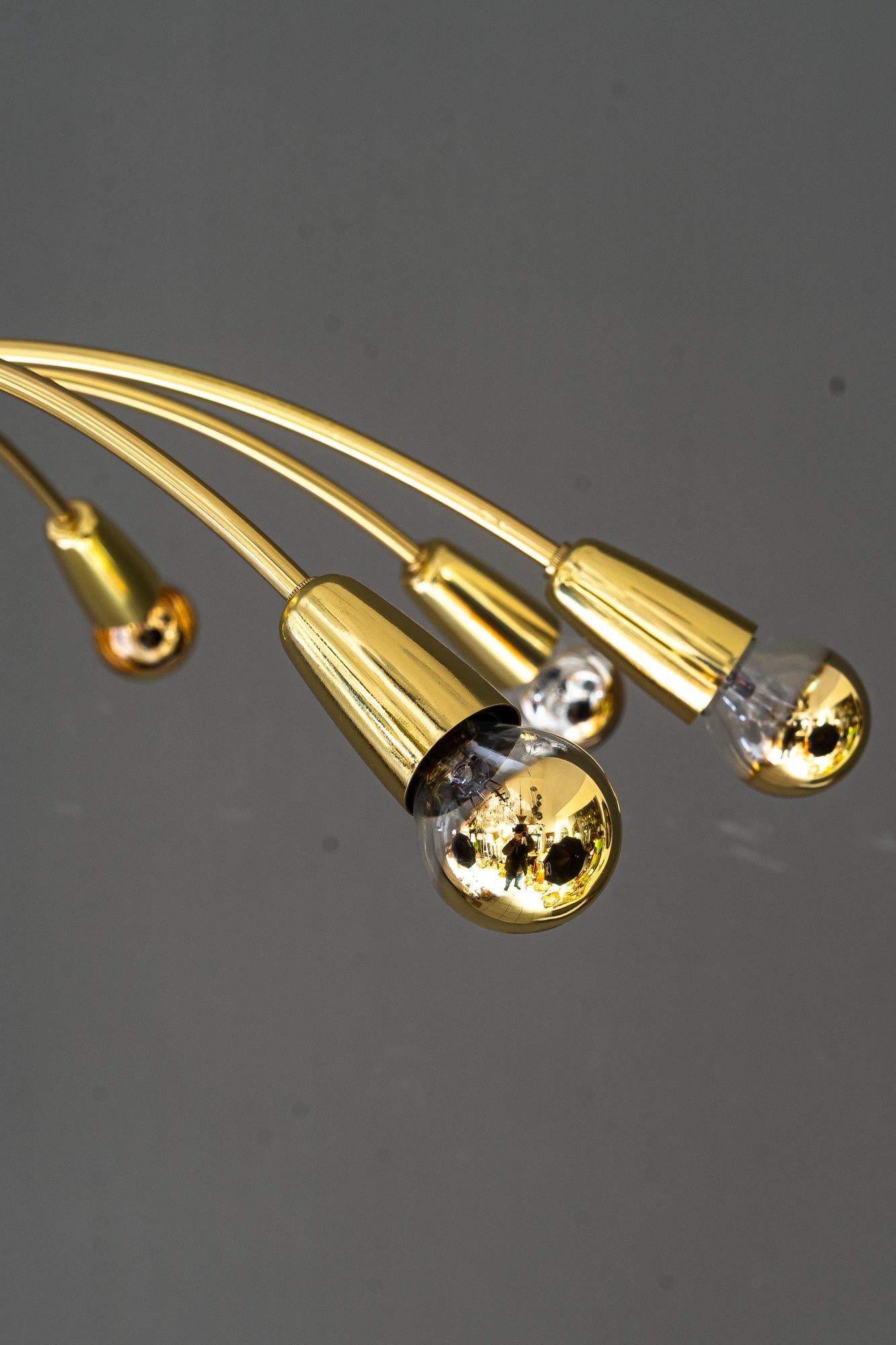 Mid-Century moderno Sputnik Rupert Nikoll con 10 braccia vienna 1950 circa in vendita
