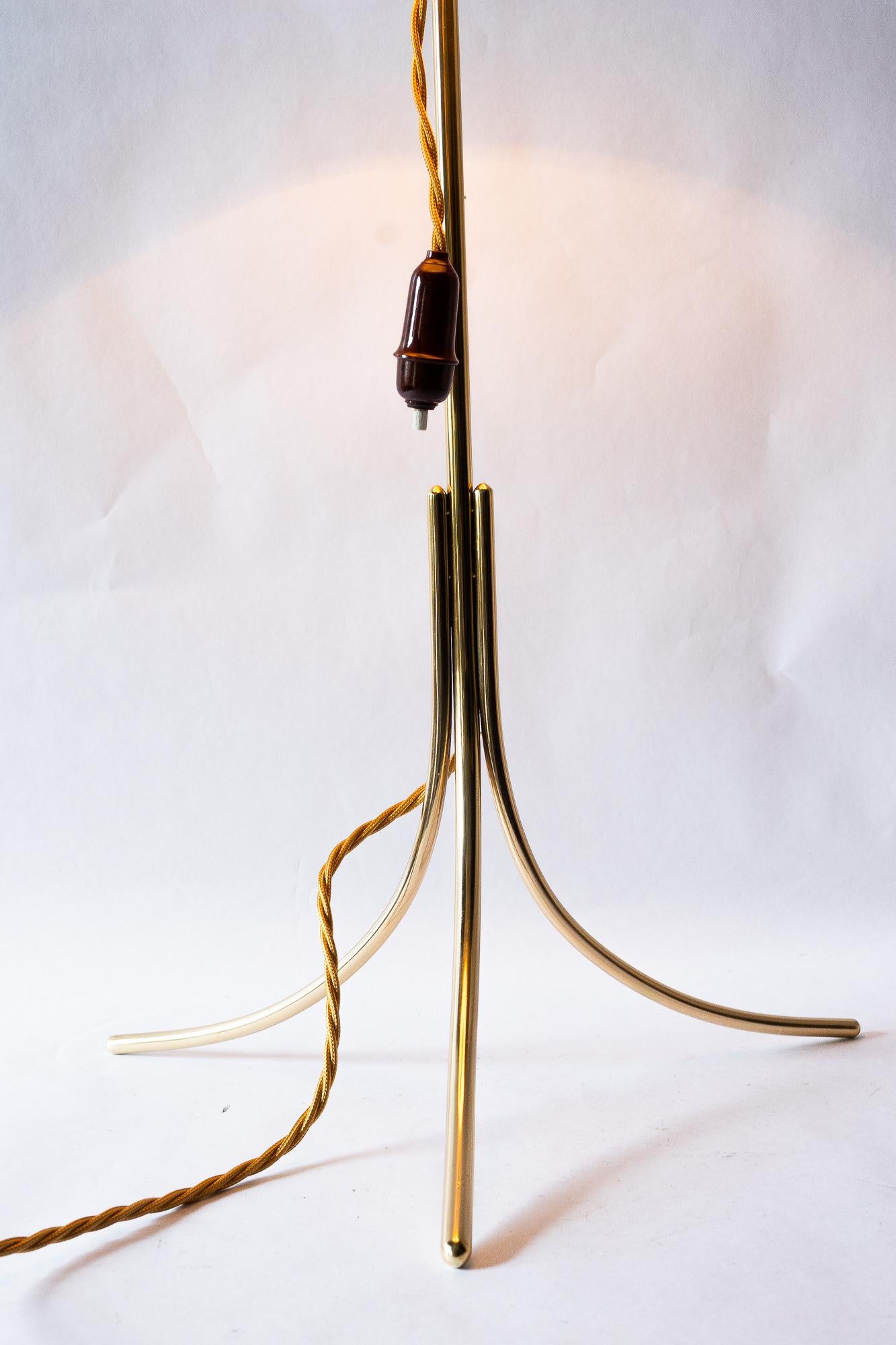 Big Rupert Nikoll Tischlampe mit Stoffschirm wien um 1950 im Angebot 3