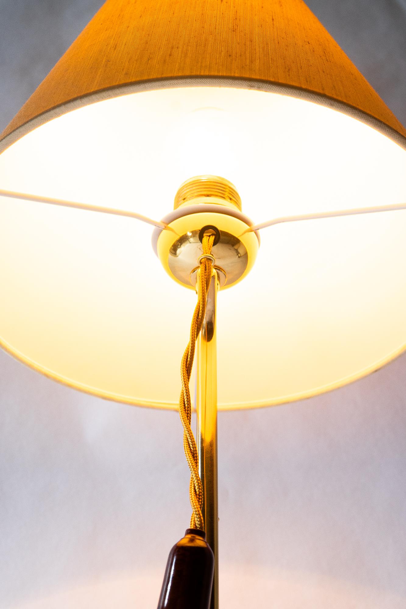 Big Rupert Nikoll Tischlampe mit Stoffschirm wien um 1950 im Angebot 4